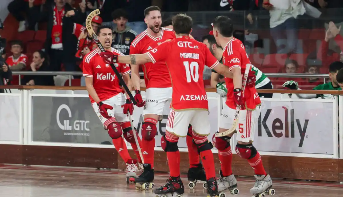 O hóquei em patins do Benfica vai defrontar o OC Barcelos, em jogo da Liga dos Campeões