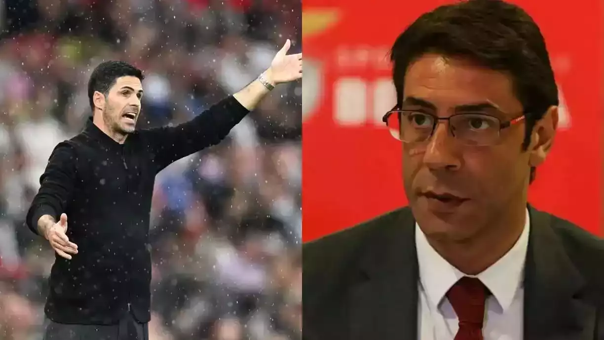 O treinador do Arsenal, Arteta, ajuda Rui Costa a manter craque do Benfica 