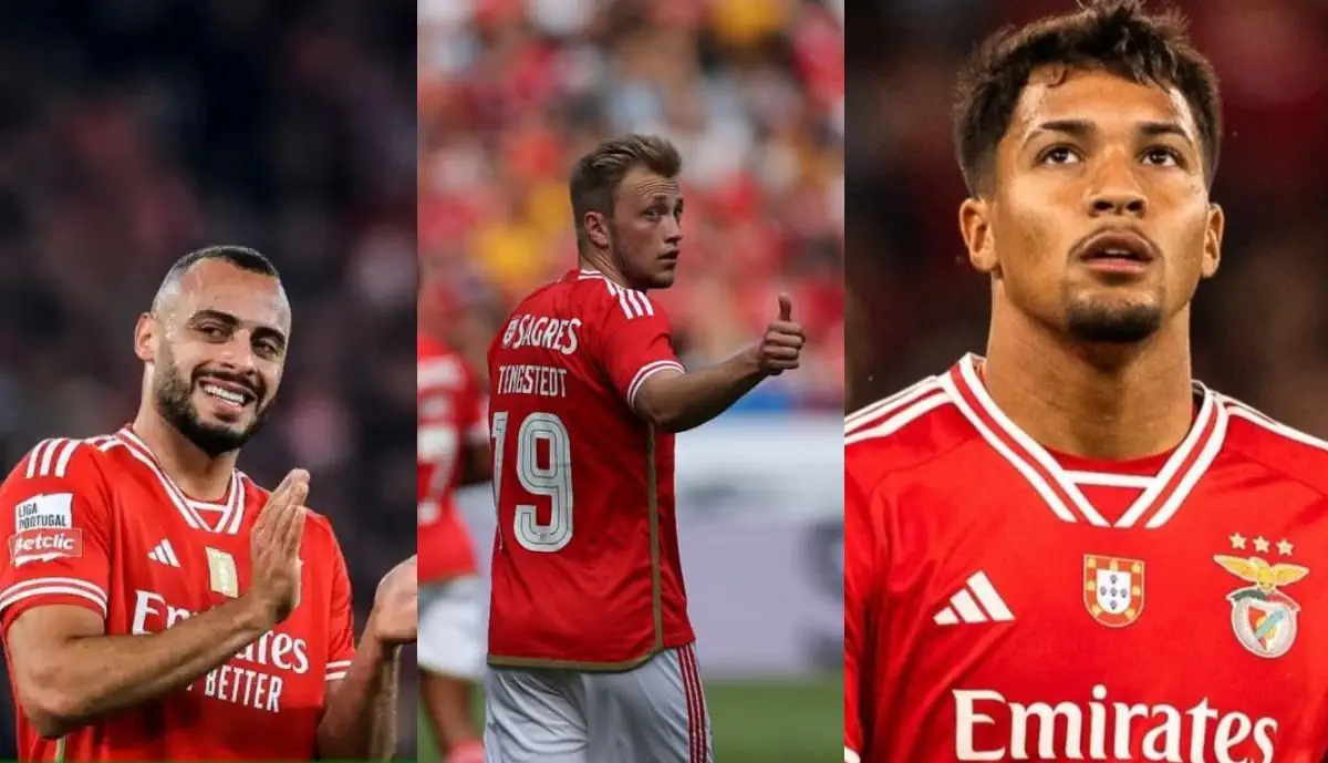 Marcos Leonardo, Tengstedt e Arthur Cabral são os três avançados do Benfica, que vai promover alterações no defeso de verão