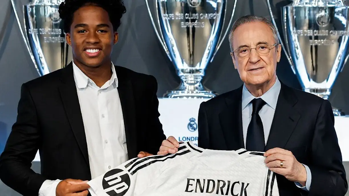 Endrick apresentado no Real Madrid