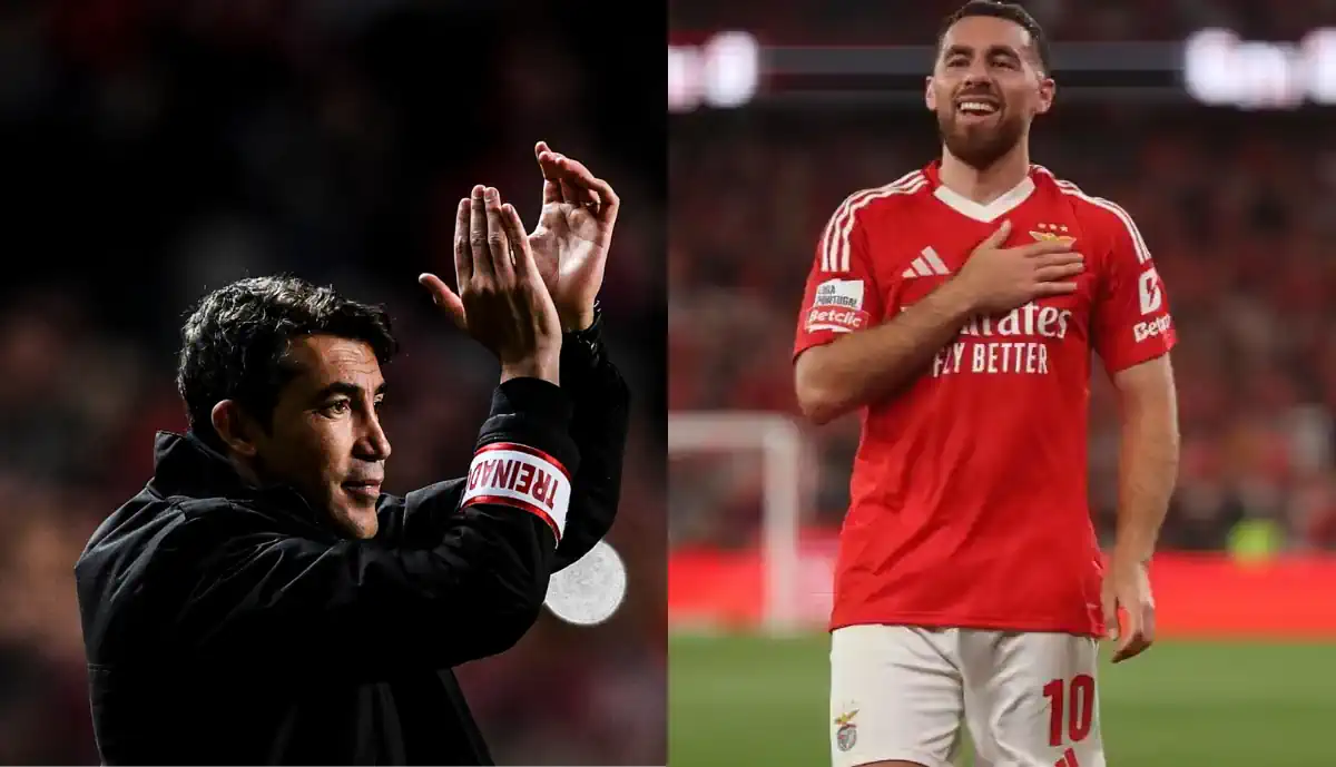 Orkun Kokçu 'pisca olho' ao onze do Benfica frente ao Santa Clara, sendo trunfo de Bruno Lage