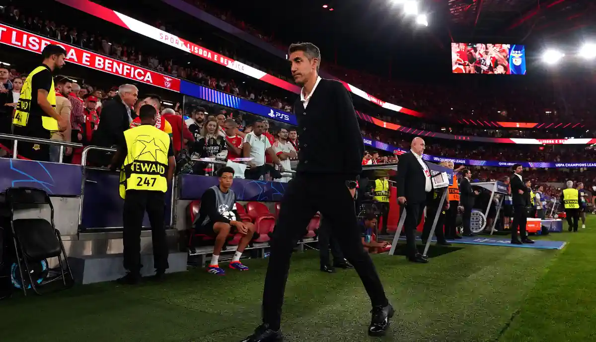 Após o apito final Benfica - Feyenoord, Bruno Lage tem reação que dá que falar (Vídeo)