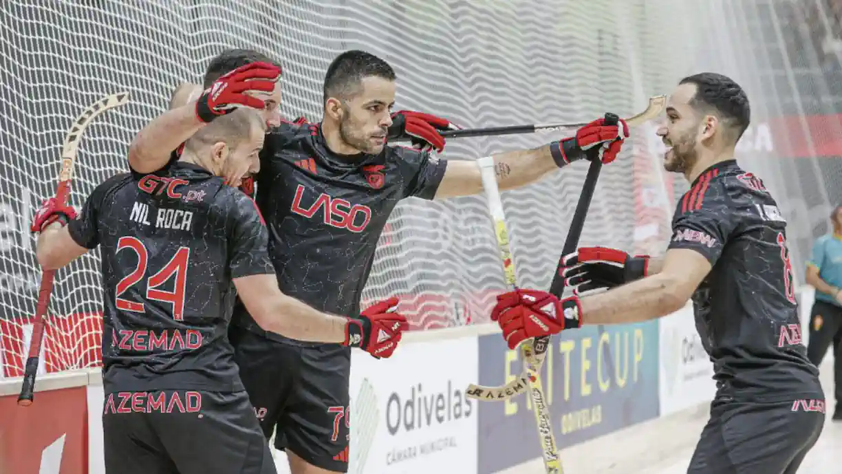 À boleia de João Rodrigues, Hóquei do Benfica soma novo triunfo no Campeonato Nacional