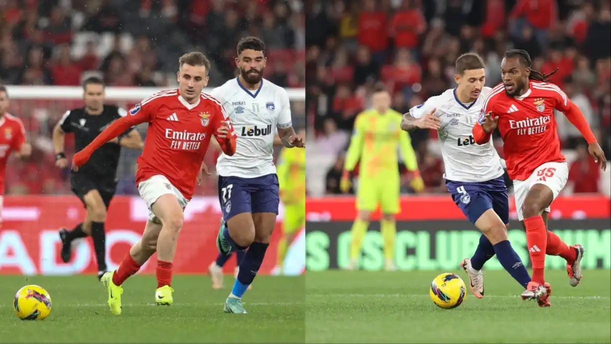 No Benfica - Santa Clara, Kerem Akturkoglu e Renato Sanches trocaram algumas palavras antes da equipa recolher aos balneários