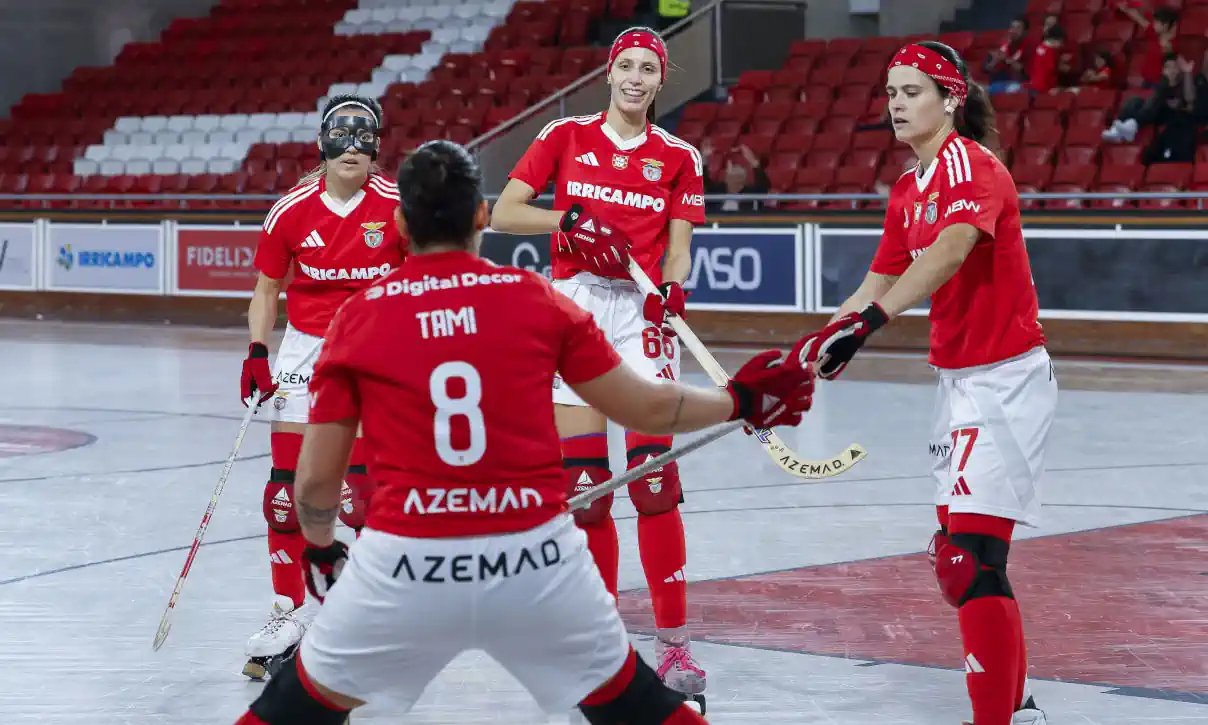 Equipa de hóquei em patins feminina do Benfica foi a jogo este domingo, 3 de novembro