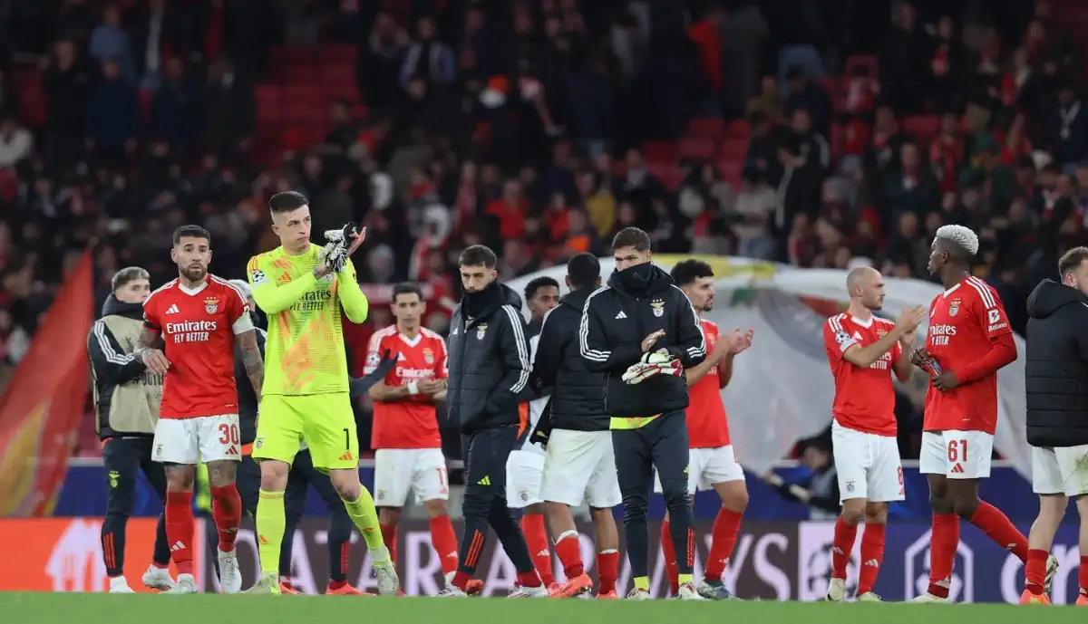 Craque do Benfica reagiu ao deslize na Liga dos Campeões, diante do Bolonha, ao empatem a zeros