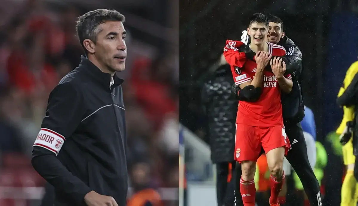 Bruno Lage falou sobre Tomás Araújo e António Silva, no final da partida em que o Benfica venceu o Arouca, por 2-0