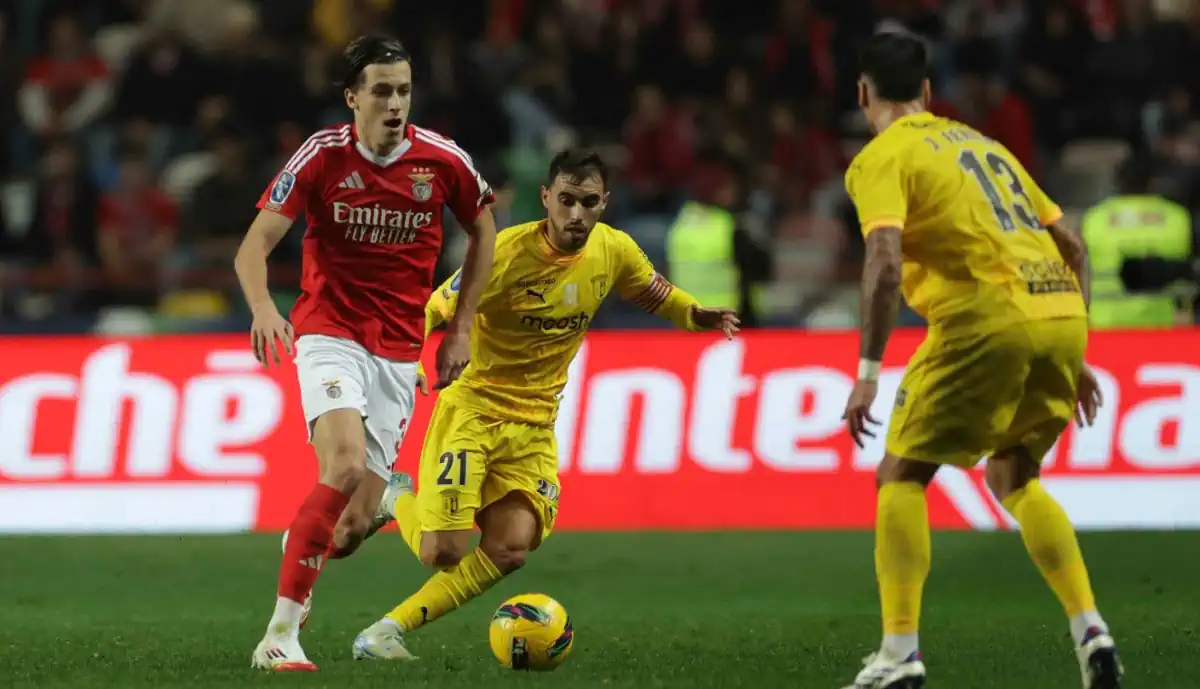 Álvaro Carreras apontou o segundo golo do Benfica, depois de Di María ter inaugurado o marcador frente ao Braga