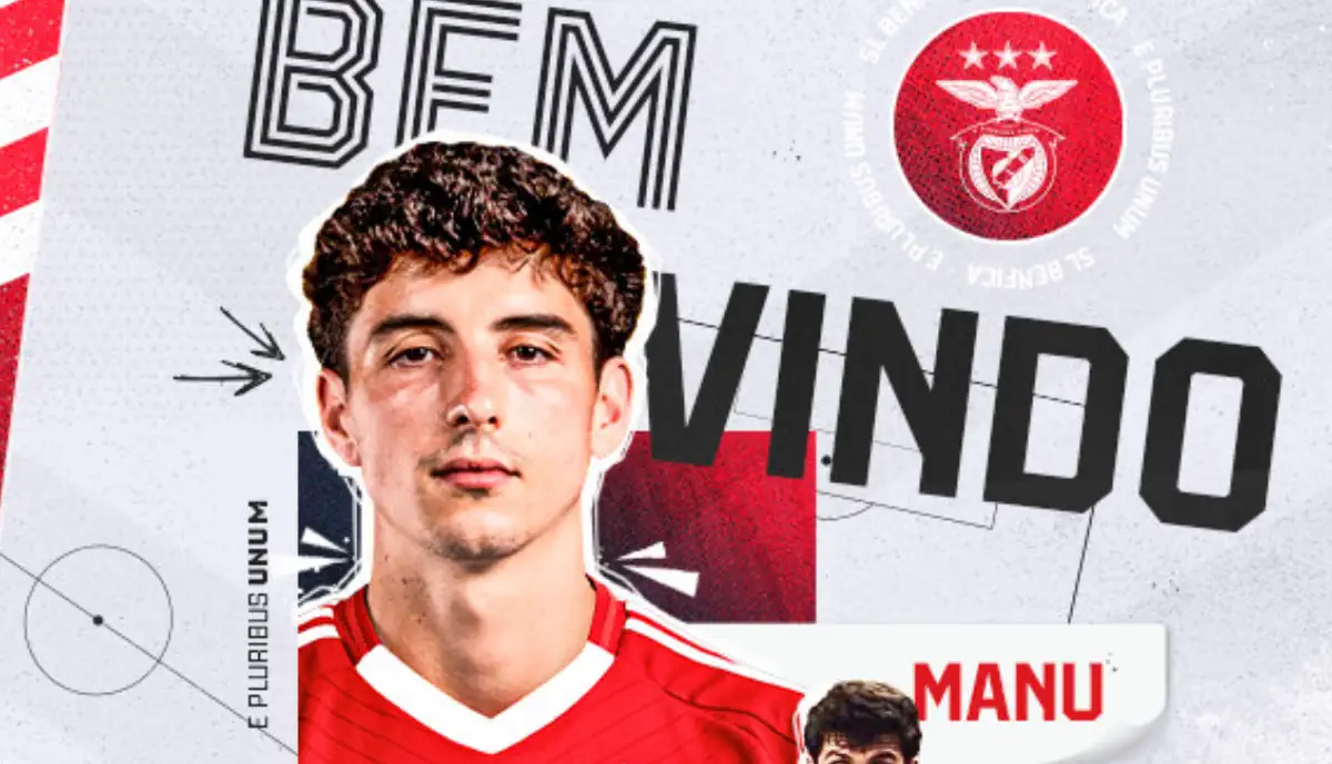 Manu Silva foi oficializado no Benfica, esta segunda-feira, 20 de janeiro