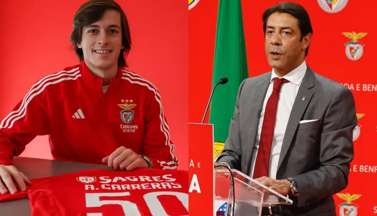 Rui Costa responde aos clubes que já mostraram intenções de roubar Álvaro Carreras do Sport Lisboa e Benfica