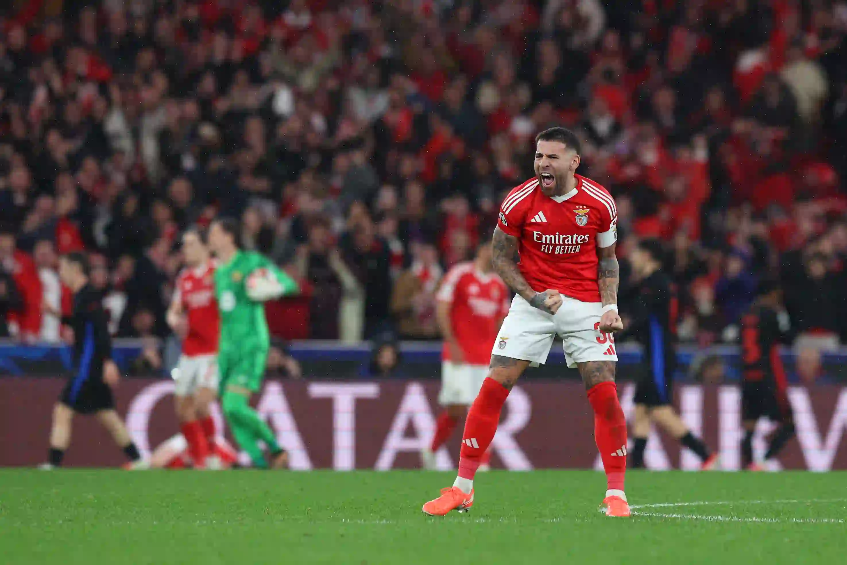 Depois de 4 meses sem marcar, a última vez tinha sido na goleada do Benfica frente ao Gil Vicente, Otamendi voltou a festejar um golo