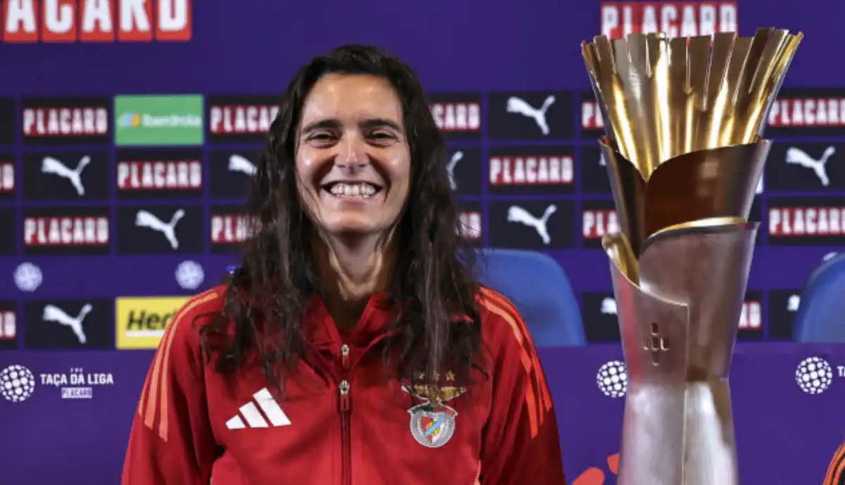 Filipa Patão queria um melhor jogo, mas celebrou a vitória do Benfica na Taça da Liga, sobre o Sporting