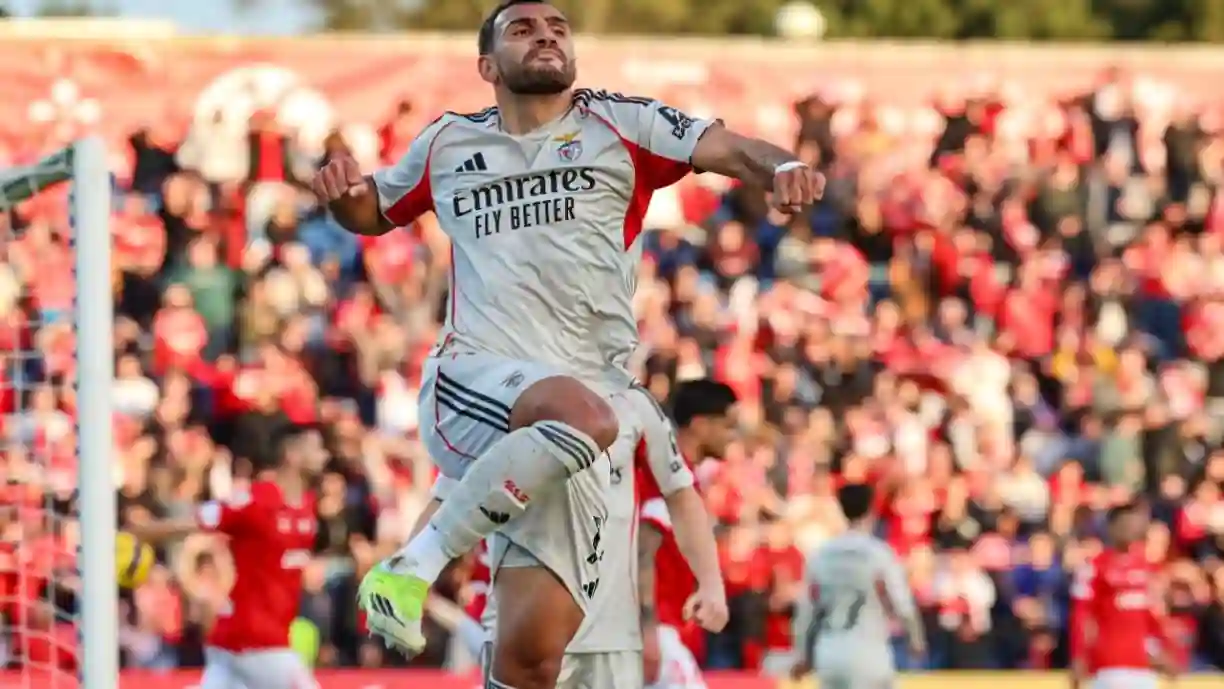 Vangelis Pavlidis faturou frente ao Santa Clara, e o tento permitiu ao grego fazer história no Benfica. Fotografia: SL Benfica