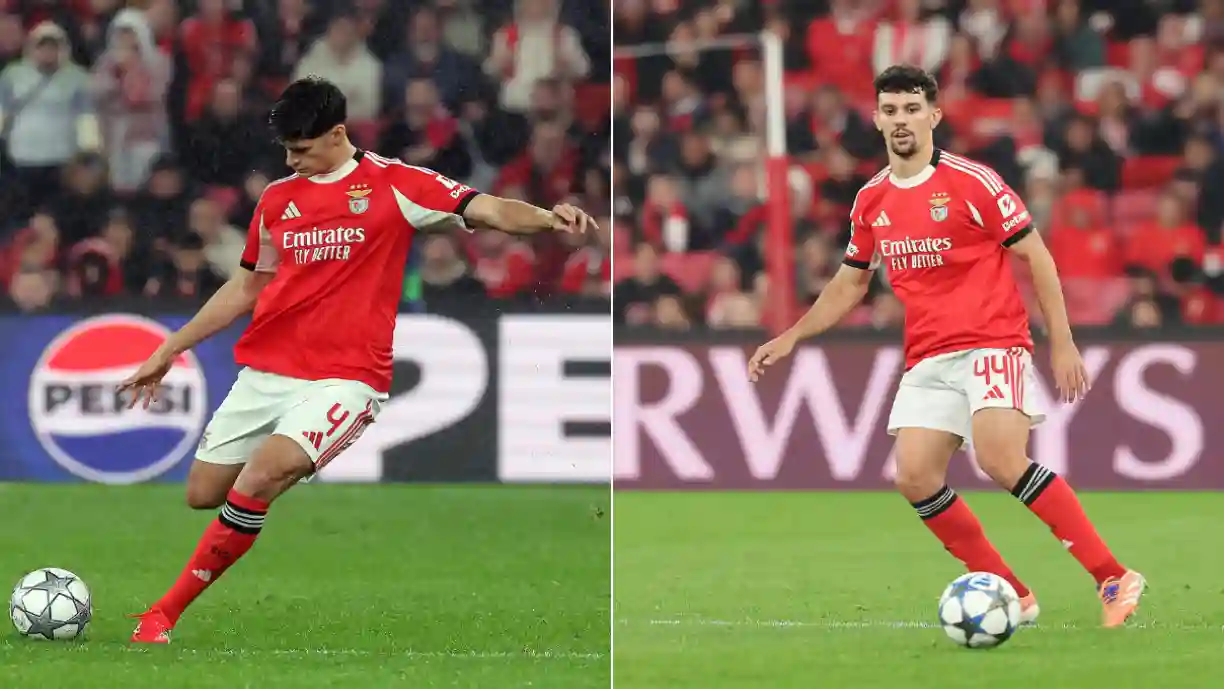 António Silva e Tomás Araújo estiveram em ação no México - Portugal, que também contou com ex-Benfica em campo. Fotografia: SL Benfica