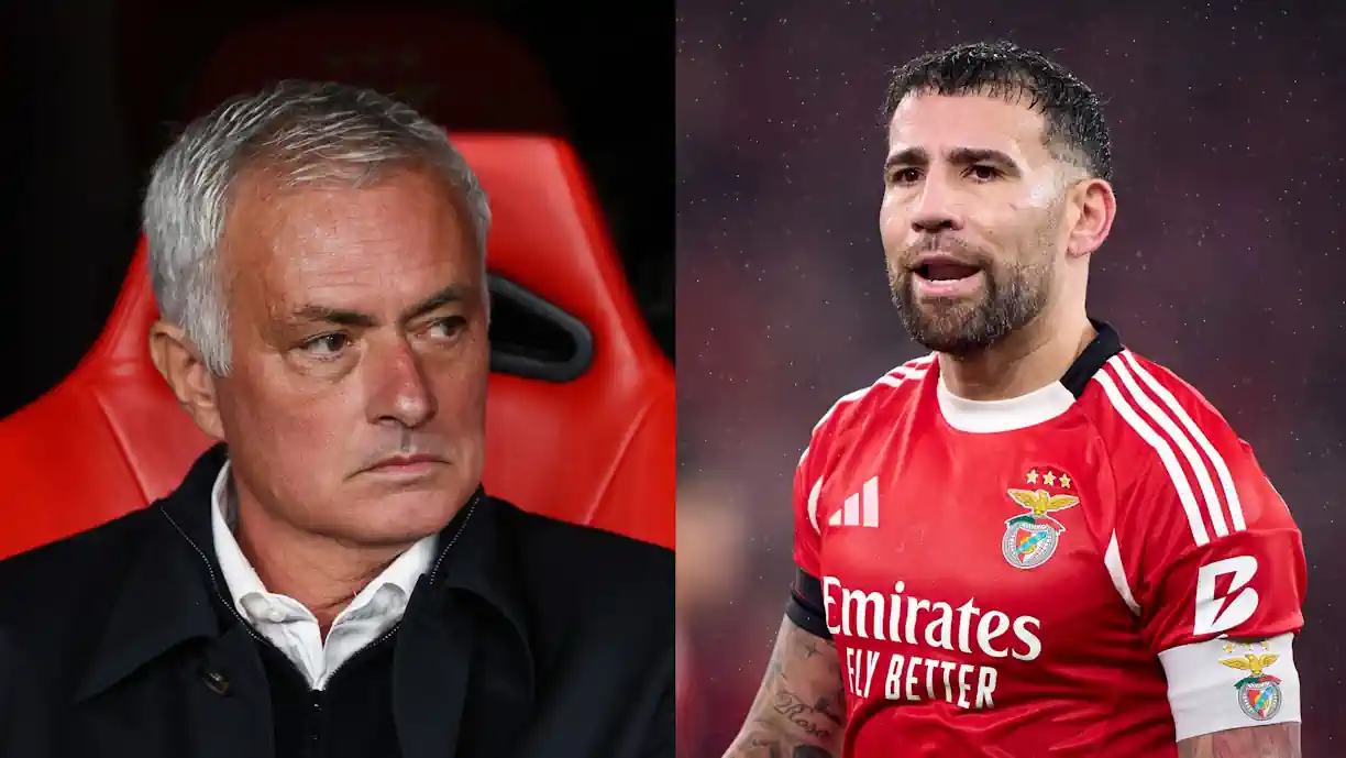 A horas do Estoril - Benfica, Nicolás Otamendi informou José Mourinho da decisão de não renovar contrato 