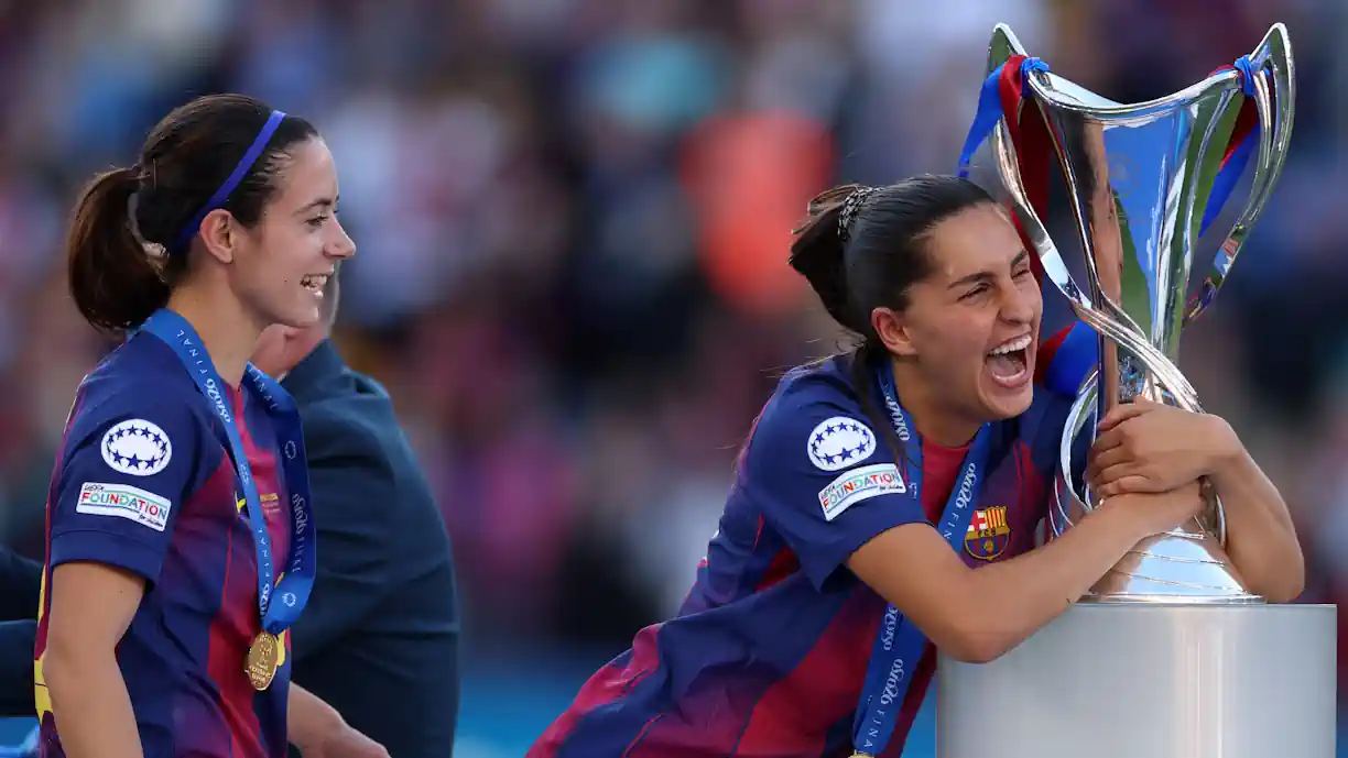 Kika Nazareth sagrou-se vencedora da Liga dos Campeões feminina pelo Barcelona, após vencer o Lyon por 4-0