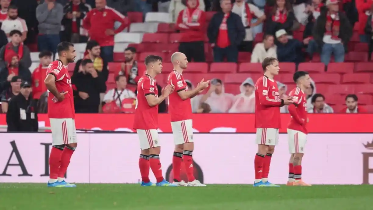 José Mourinho analisou o empate frente ao Braga, onde lamentou a falta de eficácia do Benfica. Fotografia: SL Benfica