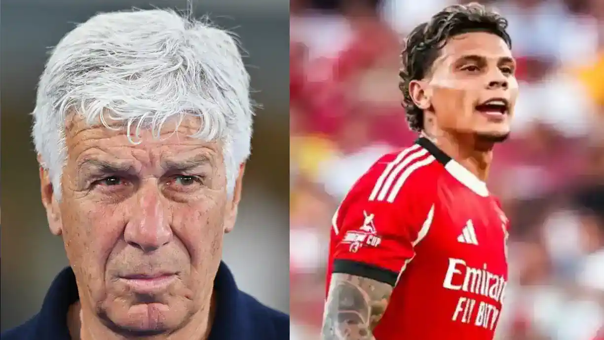 Roma, treinada por Gian Piero Gasperini, está interessada em Richard Ríos e Benfica pede 30 milhões de euros pelo médio 