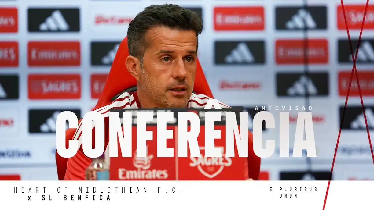 Marco Silva esteve na conferência de antevisão ao jogo do Benfica desta quinta-feira  dia 13 de agosto, com o Hearts, na Escócia