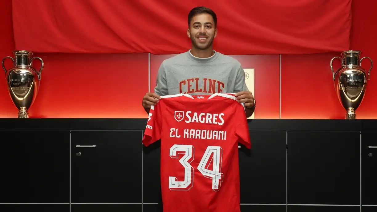El Karouani foi oficializado como reforço do Benfica e não escondeu a felicidade de representar a equipa das águias