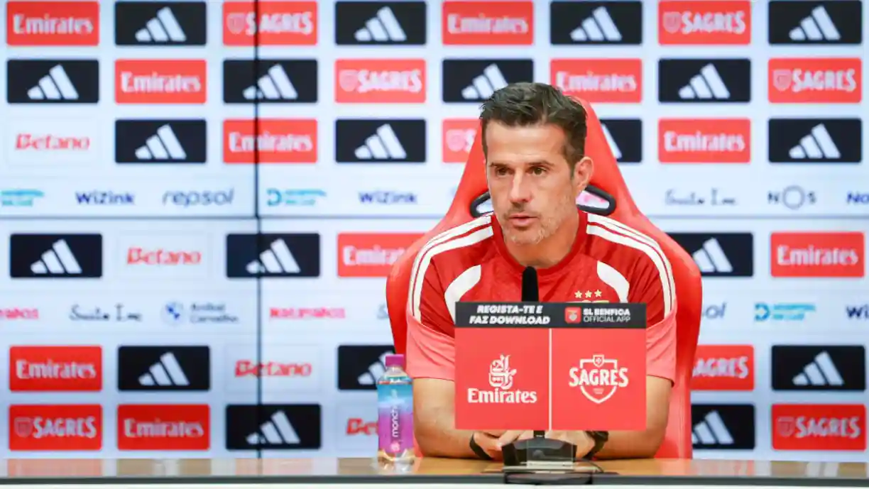 Técnico do Benfica, Marco Silva, analisa o duelo deste domingo com o Porto em conferência de imprensa de antevisão