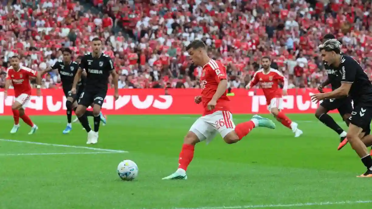 O Benfica regressou às vitórias na Liga Portugal ao bater o Vitória SC por 2-0, na oitava jornada do campeonato; Samuel Dahl fez um golaço