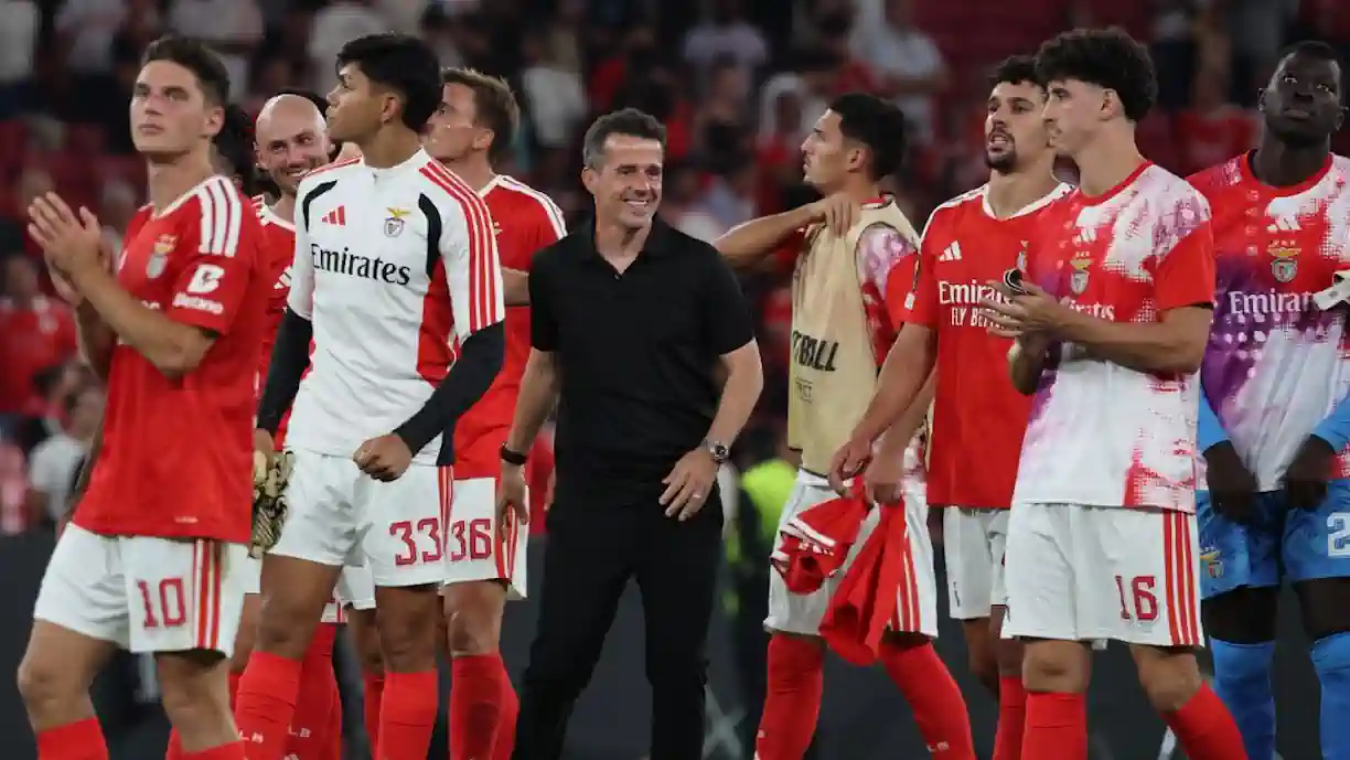 Georgiy Sudakov não escondeu a satisfação após a goleada do Benfica frente ao Celtic, por 4-1, na segunda ronda da Liga Europa